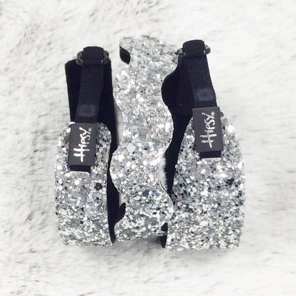 Hipsy Bracelet Adjustable Silver Skinny Wave or Wide Cute Bling Glitter Cuff